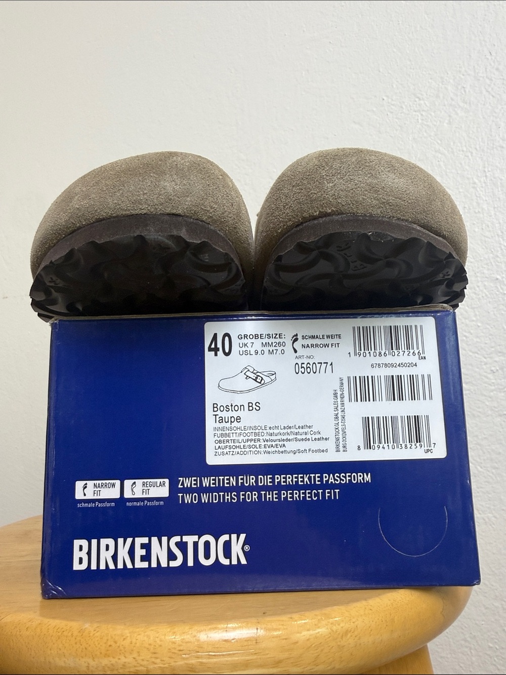 Birkenstock Boston Soft Footbed Clogs Taupe EU 40 NWT - Picture 7 of 11